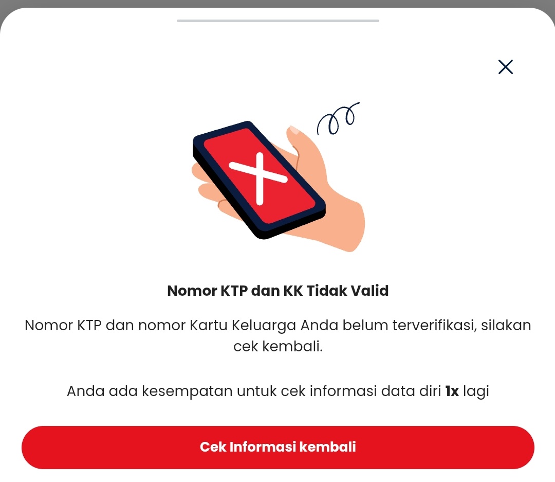 Eisselion's tweet photo. @Telkomsel saya mau reaktivasi nomor kok malah jadinya registrasi ulang ya
Lalu dibilang nomor ktp dan kk ga valid

Udah bener padahal https://t.co/1hzKkQQWsd