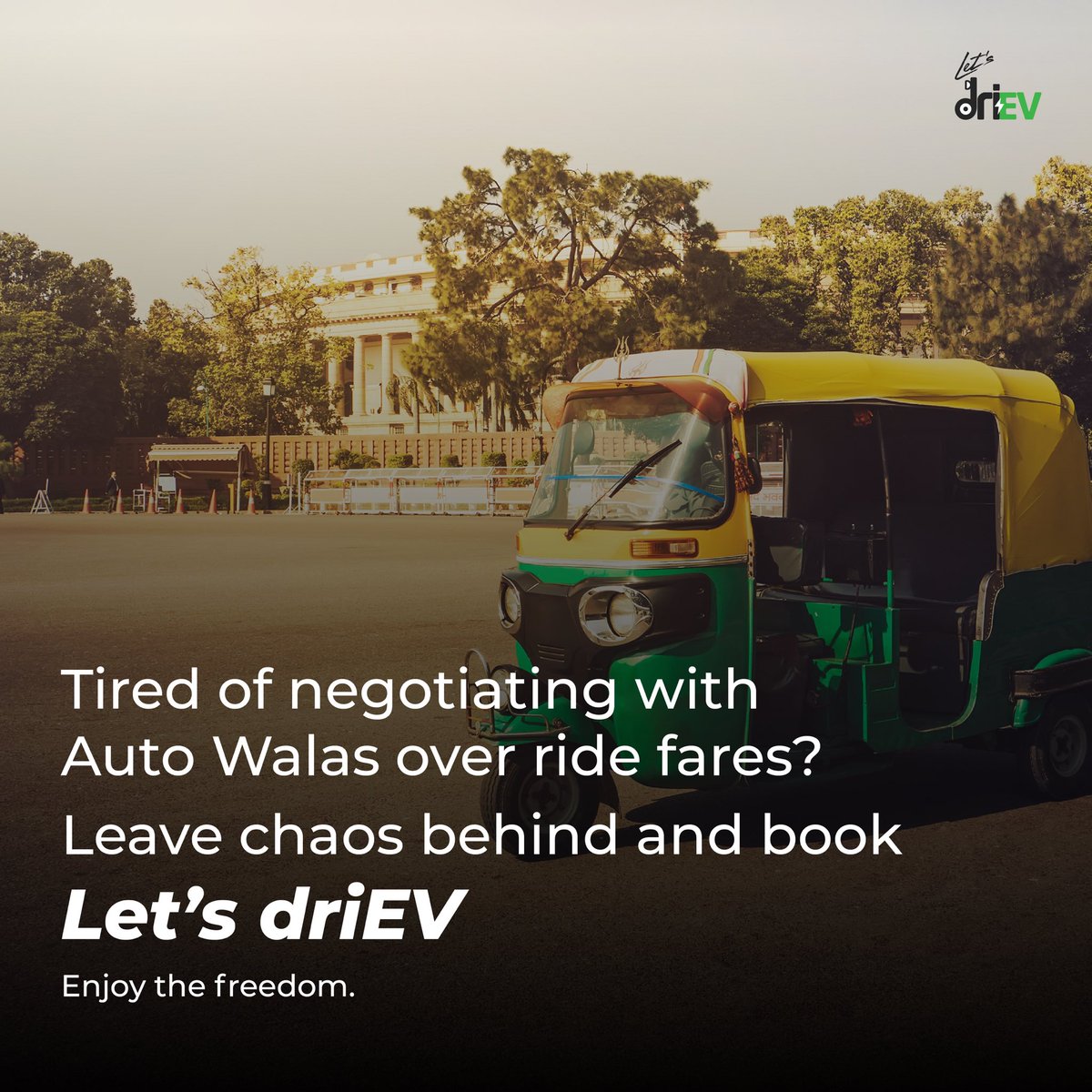 LetsdriEV's tweet photo. Hate stepping out because of the negotiations on fare with auto or cab drivers?
How about stepping out at your own comfort and riding freely without depending on anyone?
This is what Let’s driEV offers you! Book your ride now- https://t.co/3ktfrdynu9
#LetsdriEV #EV https://t.co/pOZnIAvqei