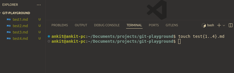 AnkitAdhikari_'s tweet photo. 🚀🤓 Hey fellow geeks! Ever needed to create multiple files at warp speed? Check this out: touch test{1..4}.md 🔥 Just like that, 4 files are born. Pure command line wizardry! 🧙‍♂️✨ #GeekLife #CommandLineMagic #NerdyHacks #CodingTips #TechHacks #ProductivityBoost https://t.co/IBB2x6nSXb