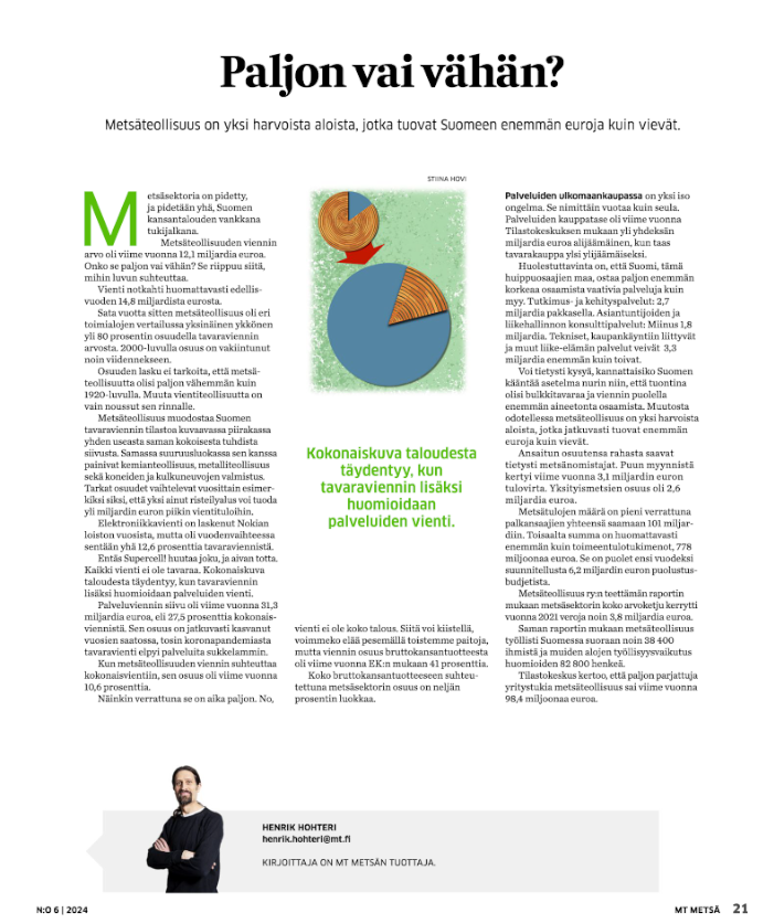 Erinomainen objektiivinen kuvaus @henrikhohteri metsäsektorin merkityksestä kansantaloudessamme ja hyvinvoinnillemme. Näilläkin sivuilla asiaa tuntemattomat vähättelevät metsäalan sosiaalista ja taloudellista merkitystä. Lue tästä, niin ymmärrät paremmin.