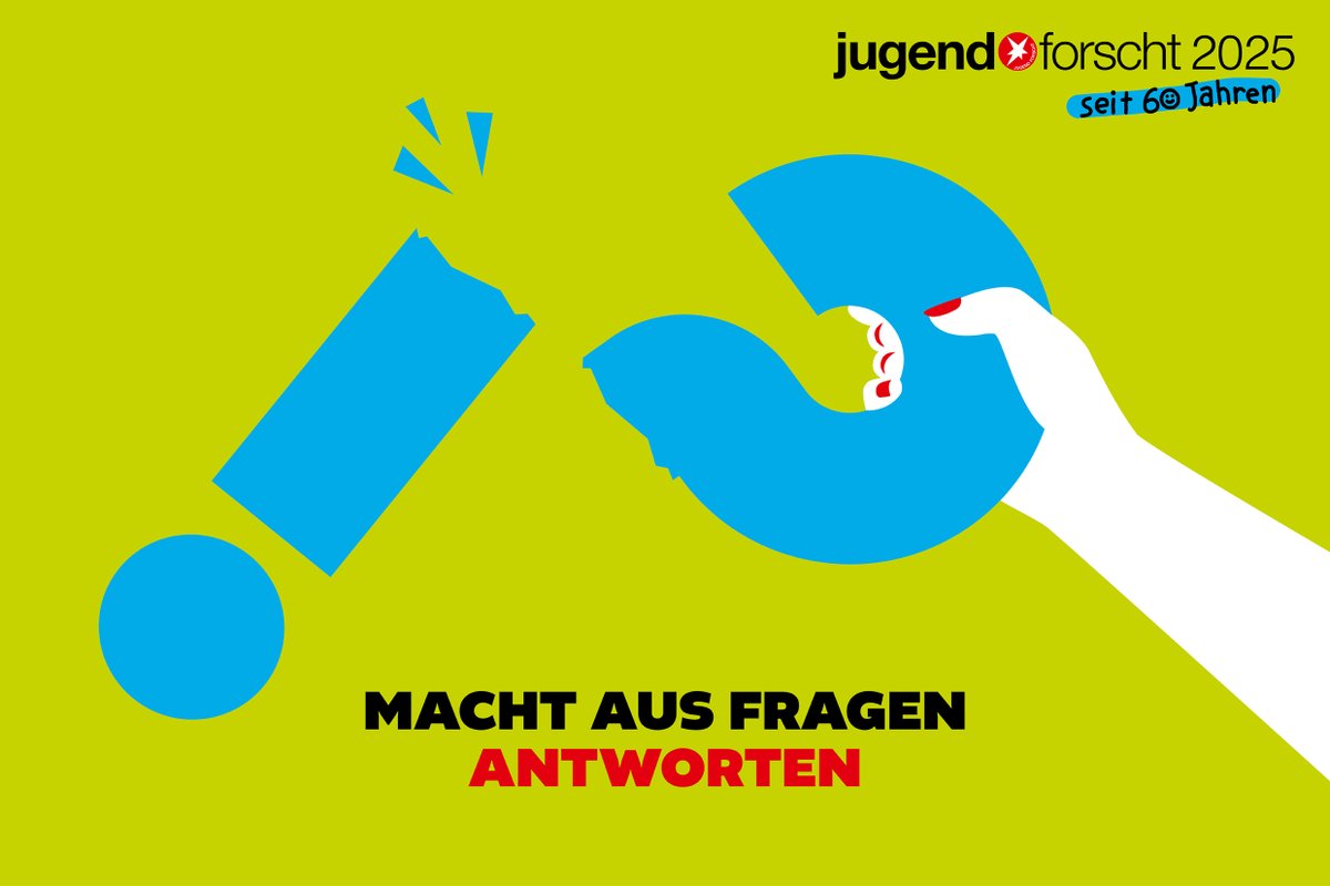 Unter dem Motto „Macht aus Fragen Antworten“ startet Jugend forscht in die Jubiläumsrunde. 
Zur Pressemitteilung: 
jugend-forscht.de/presse/pressem…

#Jugendforscht