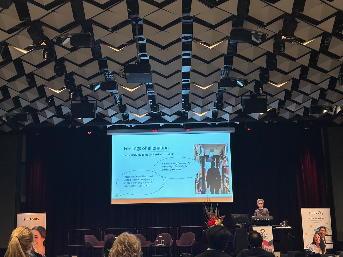 01naeea's tweet photo. Jenny McDonald encourages us to reflect on the culturally and linguistically diverse student experience? And encourages us to think about how we can support transition with flexibility, multimodal delivery and relationship @UniSTARSConf #naeea #ephea #stars https://t.co/0qDDjpAZdq