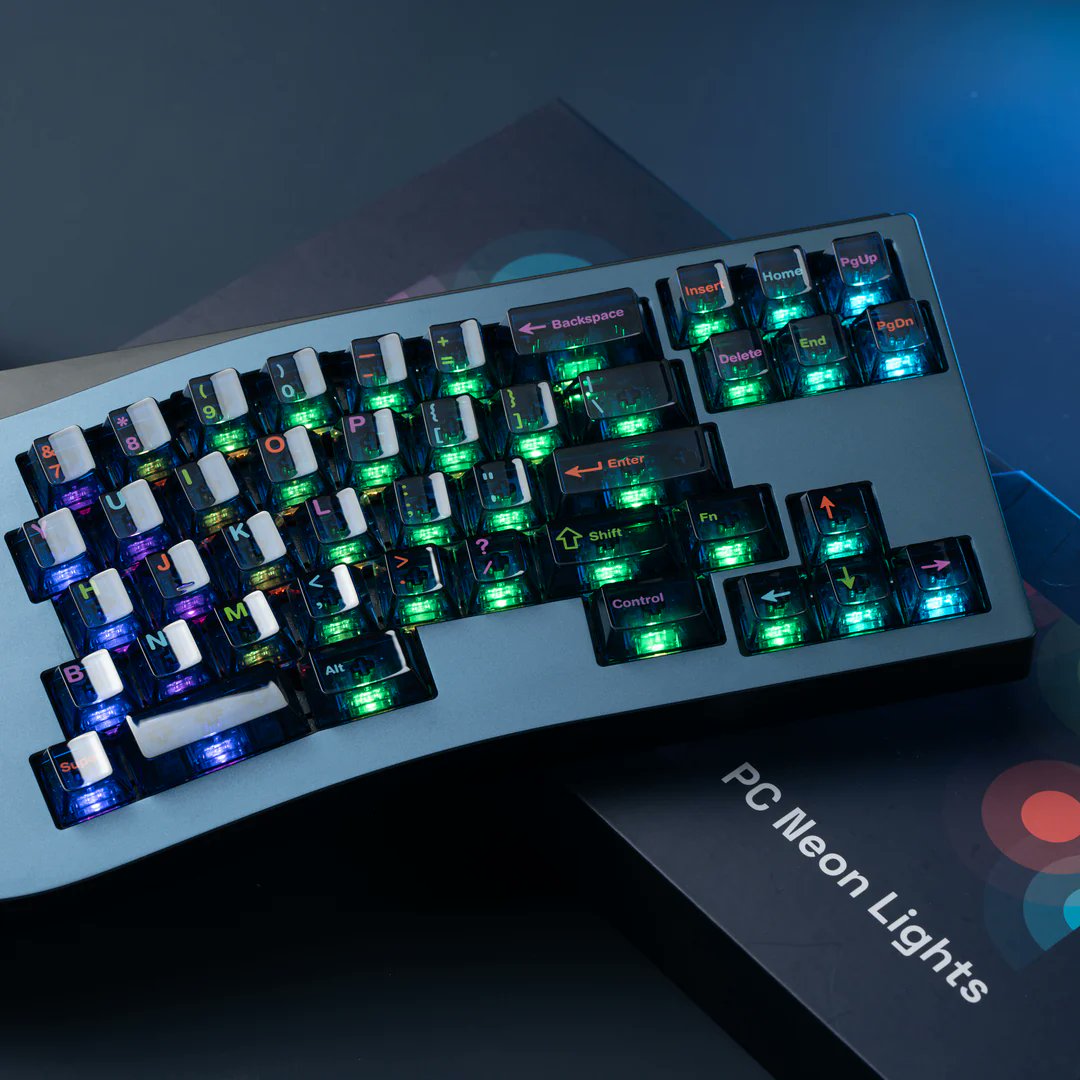 KBDFansから出たこのキーキャップ良すぎんか？ PC NEON LIGHTS $50.00
