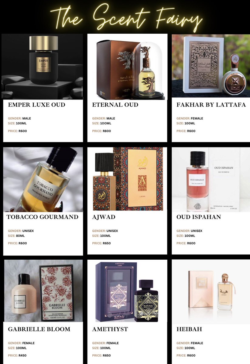 AnnetteSkosana's tweet photo. Shop your favourite scent with The Scent Fairy 🧚🏽‍♂️ 

Thank you for your continued support besties. Please WhatsApp me for orders 0767417067 or DM me. @2022AFRICA #GirlTalkZA https://t.co/r4SSyqn6qd
