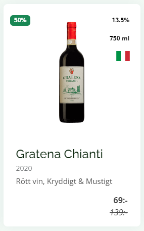 vinpriser_se's tweet photo. Ett kraftigt pris sänkt vin från Italien. In och kika innan det är för sent!
https://t.co/PorhzaGMNA https://t.co/60LnrcG3PD