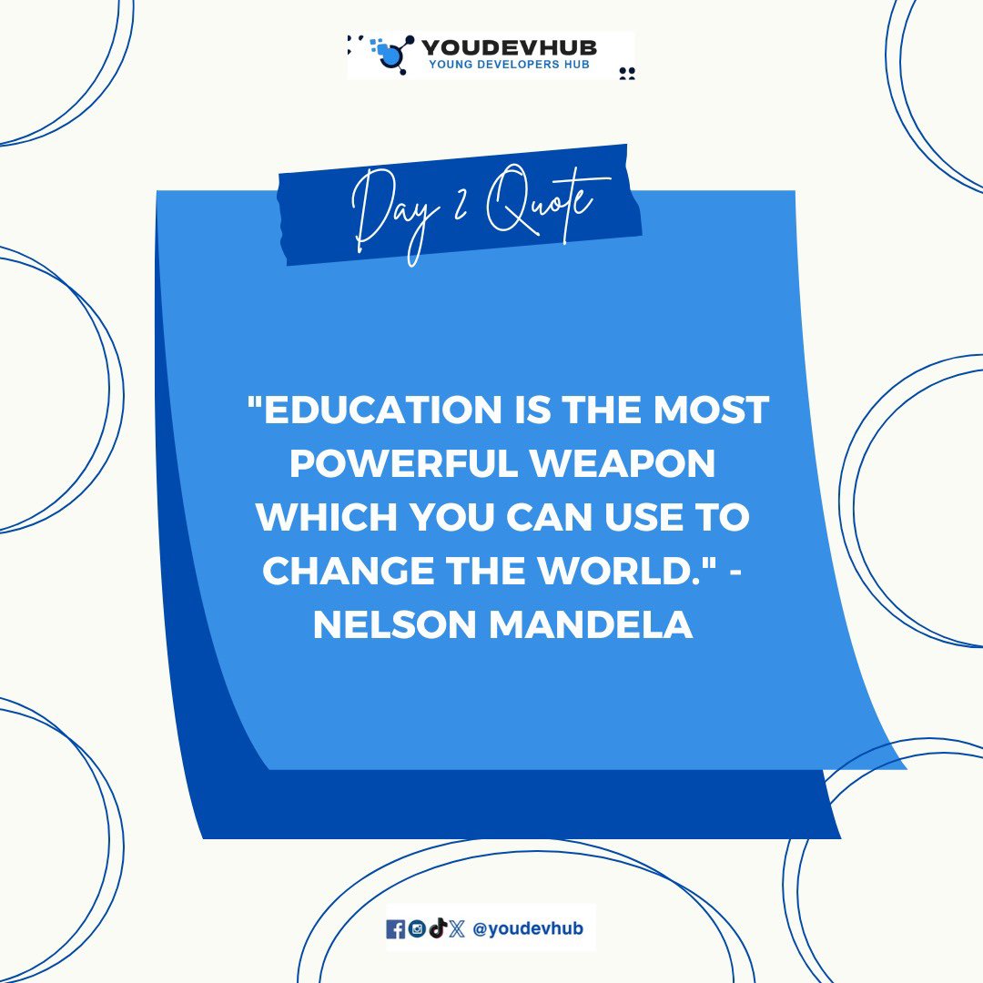 Day 2: Embrace the Learning

Quote: "Education is the most powerful weapon which you can use to change the world." - Nelson Mandela  

Motivation: Every piece of knowledge you gain today is a step toward becoming a better version of yourself. 

Embrace it!

#31docwydh #31dayydh