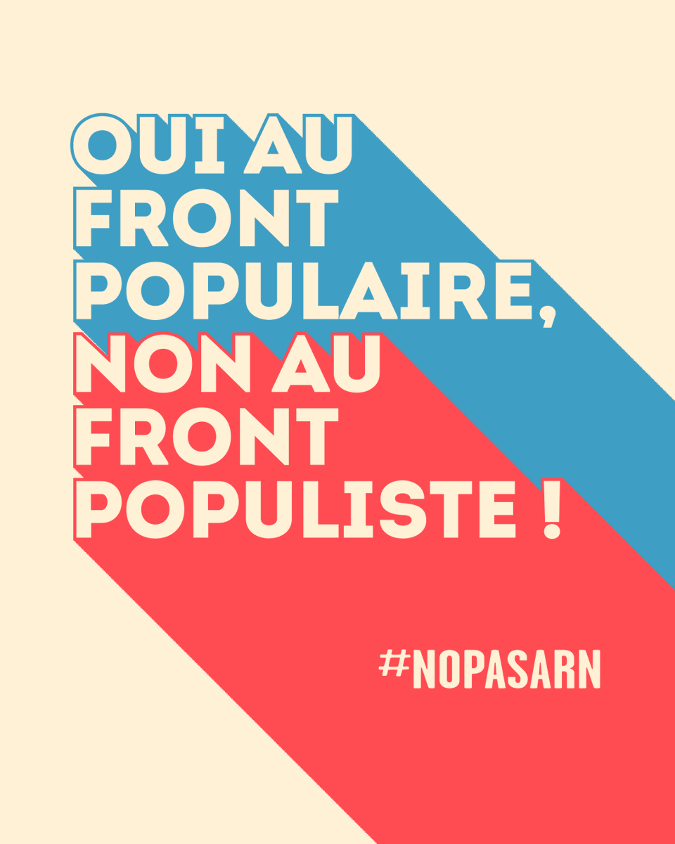 no_pasarn's tweet photo. Ce qui est #populaire rassemble.
Ce qui est #populiste divise.
Maintenant, vous avez le choix.

➡ Hashtag #NoPasaRN
➡ Téléchargez, imprimez, partagez : https://t.co/BnYMI0T37e

#RN #France #Legislatives2024 #graphisme #creatifs #frontrepublicain #nouveaufrontpopulaire https://t.co/VlViQBfSWW
