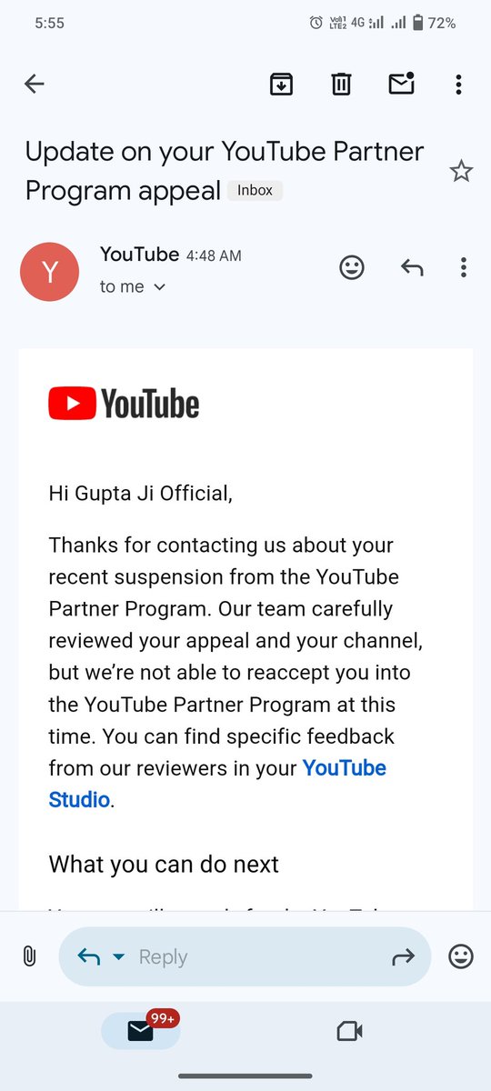 Gupta_Ji_27's tweet photo. Hello @TeamYouTube @YouTubeCreators Yesterday My Channel Got Demonetised The Reason Given Was Reused Content I Made The Appeal Video With Proper Explanation That My Content Was Not Reused And Your Team Without Seeing The Appeal Video Rejected It
Link : https://t.co/GqUYJzG5bl https://t.co/x45WUdQQoJ
