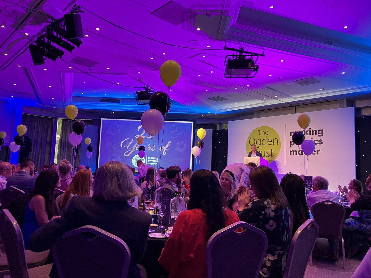 ogdentrust's tweet photo. A fabulous gala dinner last night to celebrate #Ogden25 #MakingPhysicsMatter 👀 looking forward to a day of workshops today - sharing ideas and practice and building connections 😊 https://t.co/pb1HRs4Ka5