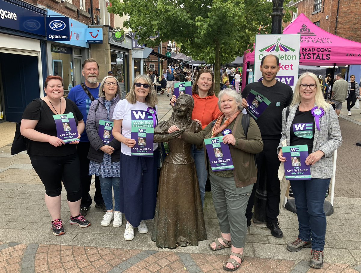 Campaigning for <a href="/KayWesley/">Kay Wesley</a> in Congleton, our canvass team looked in on Elizabeth Wolstenholme Elmy, who would certainly have been a member of WEP! #VoteWEP2024 #VoteforKay <a href="/ElizabethElmy/">Elizabeth Wolstenholme Elmy</a>