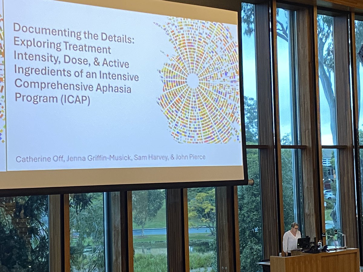 TamiUrbaniB's tweet photo. @catherineoff great presentation at #IARC24 on intensive aphasia treatment. Way to represent Montana on an international stage! https://t.co/McHONVJNvb