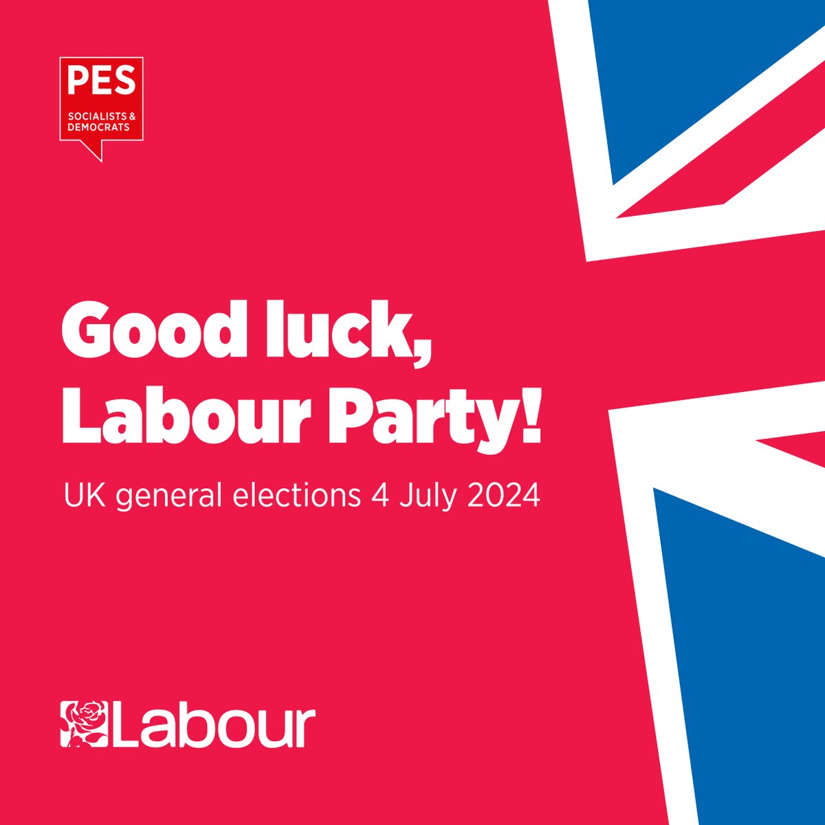 PES 🌹🇪🇺 (@pes_pse) on Twitter photo Change. That’s what Labour offers. That’s what the UK needs.
It’s time for stability and strong Government. It’s time to end Conservative chaos.
We wish the UK <a href="/UKLabour/">The Labour Party</a> great results at the #GE2024. Change. That’s what Labour offers. That’s what the UK needs.
It’s time for stability and strong Government. It’s time to end Conservative chaos.
We wish the UK <a href="/UKLabour/">The Labour Party</a> great results at the #GE2024.