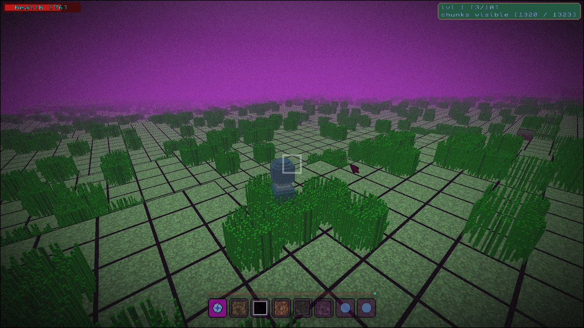 deusxyz's tweet image. I added grass and added no collision on some blocks!

#gamedev #voxelart #100daysofgamedev