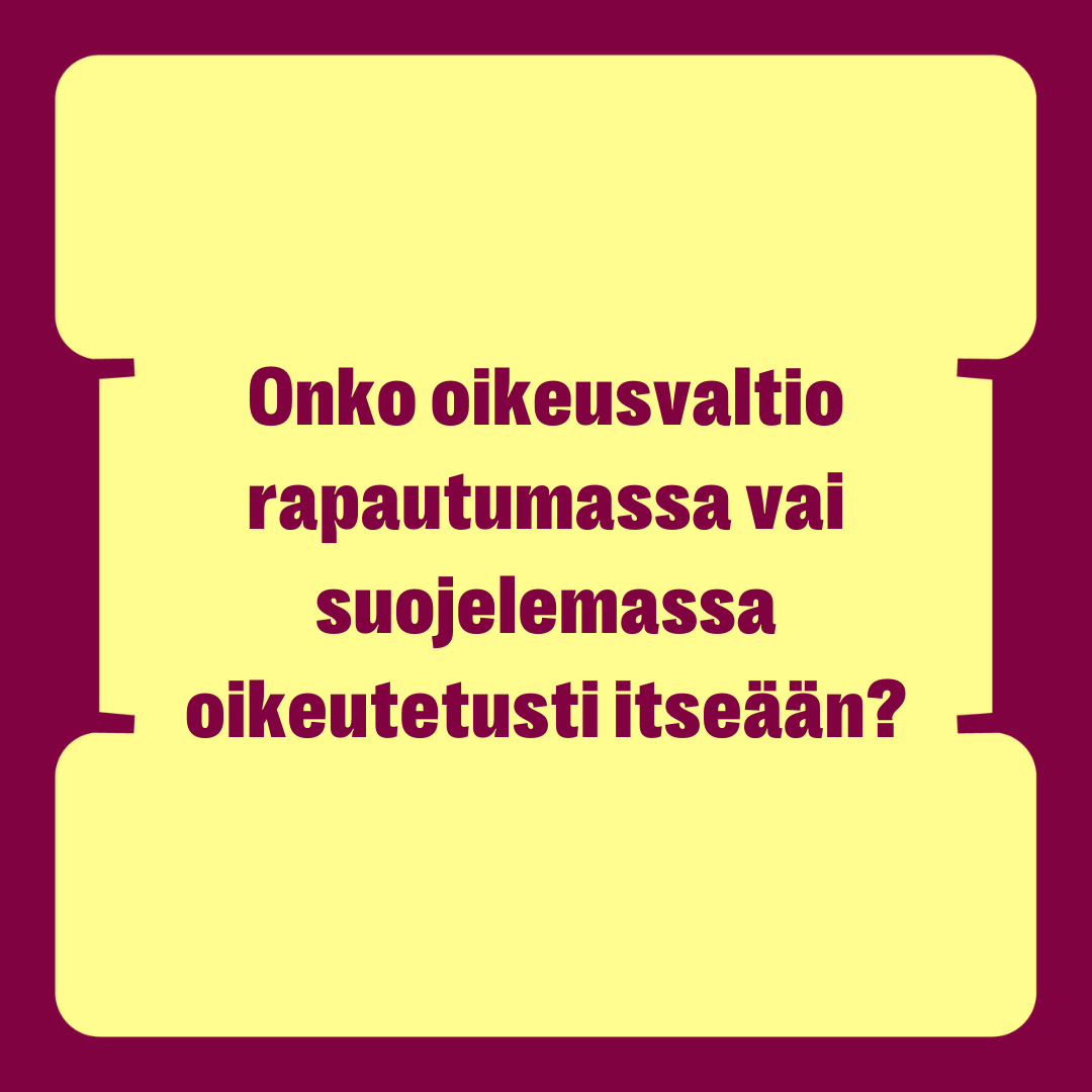 Juristiliitto's tweet photo. Välineellistetty maahanmuutto ja ns. #rajalaki/#käännytyslaki herättävät keskustelua. Äänensävyjen jyrkkeneminen kertoo, että #hybridivaikuttaminen on jo osin saavuttanut tavoitteensa.

Lue blogikirjoitus: https://t.co/szwXTLO8vZ https://t.co/ec2vpo8XA0
