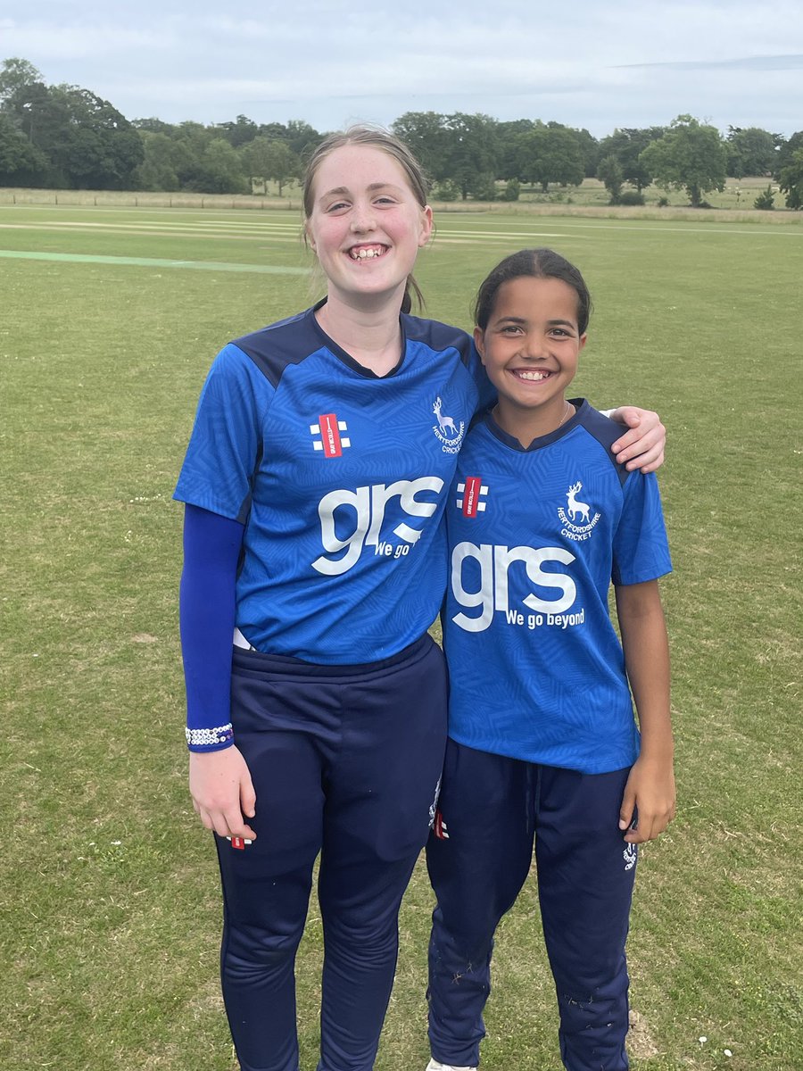 STAHSPE's tweet photo. Congratulations to Amira and Emelia who represented Herts U13s again at the weekend playing (and winning!) two games against Huntingdonshire. Great effort🏏👏 https://t.co/ASG5loVr1K