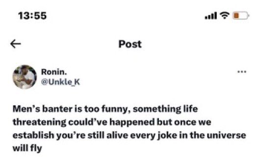 Tempo_ae's tweet image. Nahhh Men’s Banter too funny 💔😂

Check out this thread 😂✨