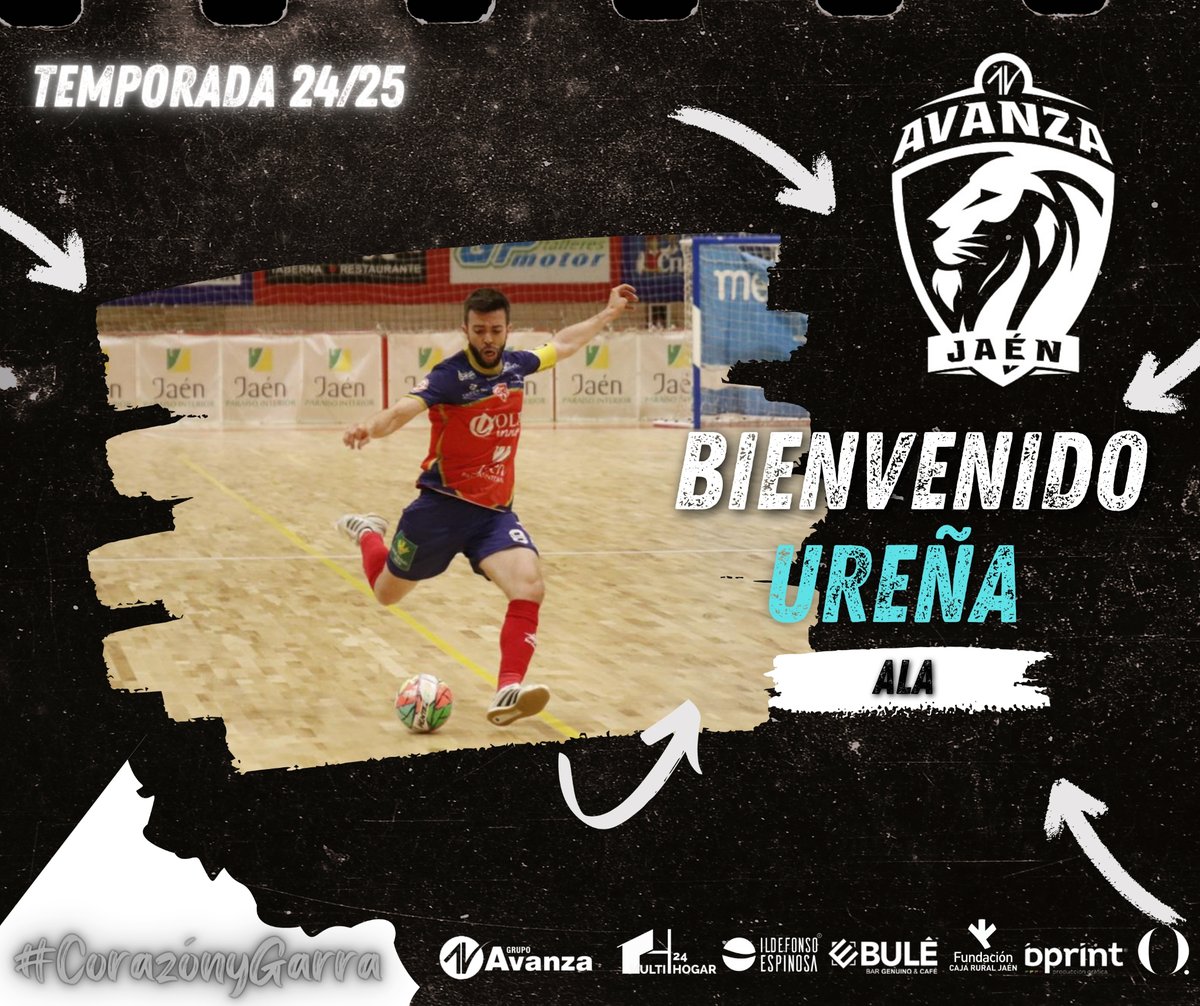 🦁 Llega <a href="/Miguel8Urena/">Miguel Ángel Ureña</a> «El Mago» que asegura experiencia y compromiso al equipo

➡️Avanza Jaén ha cerrado el fichaje del ala jiennense, para reforzar el proyecto de la próxima temporada con un jugador de gran calidad.

avanzafutsal.es/llega-miguel-a…

#CorazónyGarra 💙
