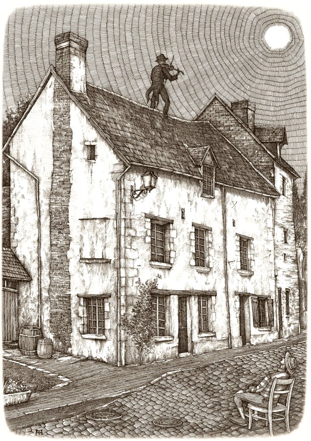 All places occupied. And above all the music. Montresor. Just Tuesday.
(Tous les endroits occupés. Et surtout la musique. Montresor. Juste mardi.)

#dessin #drawings #drawingoftheday #illustration #illustrationart #Montrésor #valdeloire #touraine #artfight2024