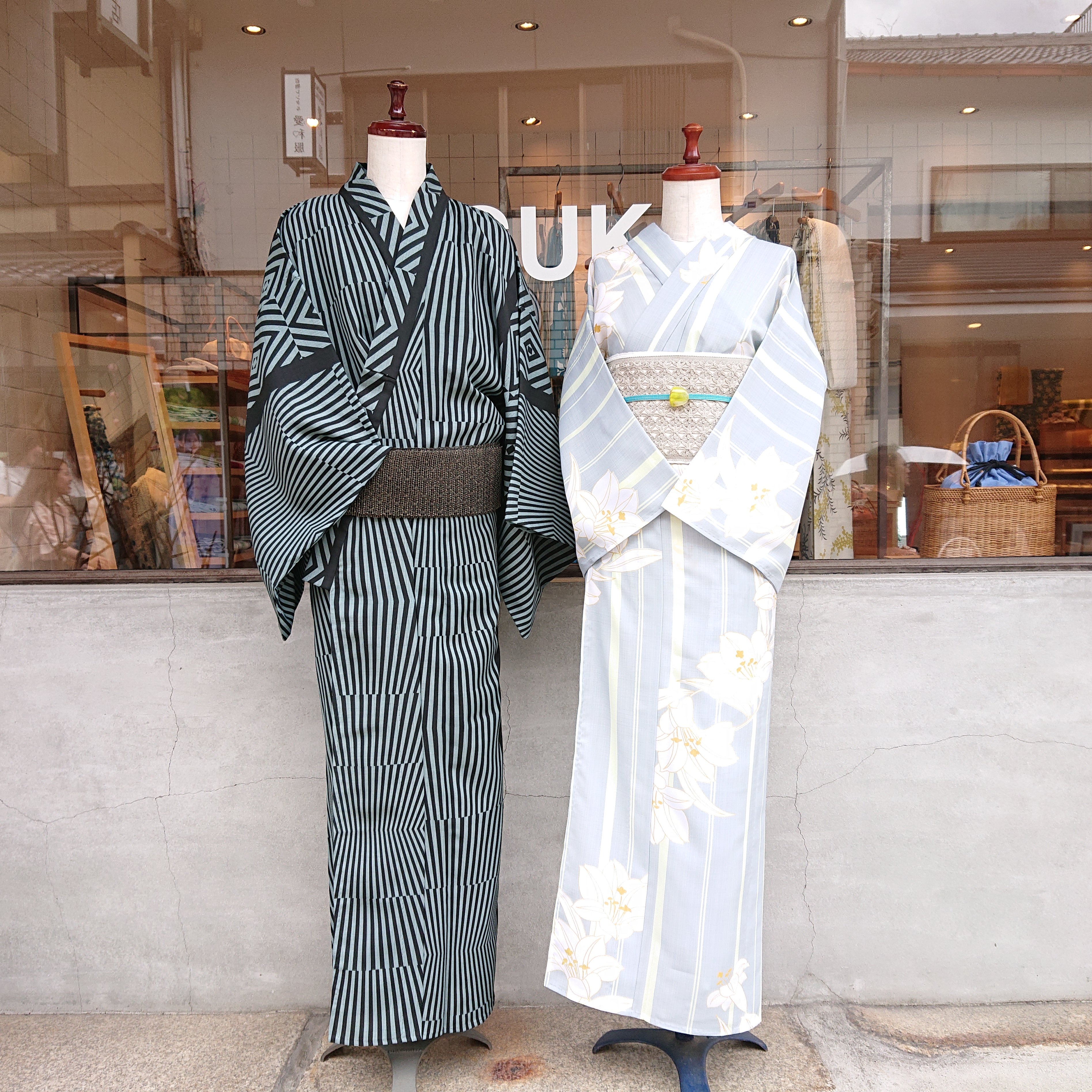 大塚呉服店オリジナル浴衣 鉄線 レンガ