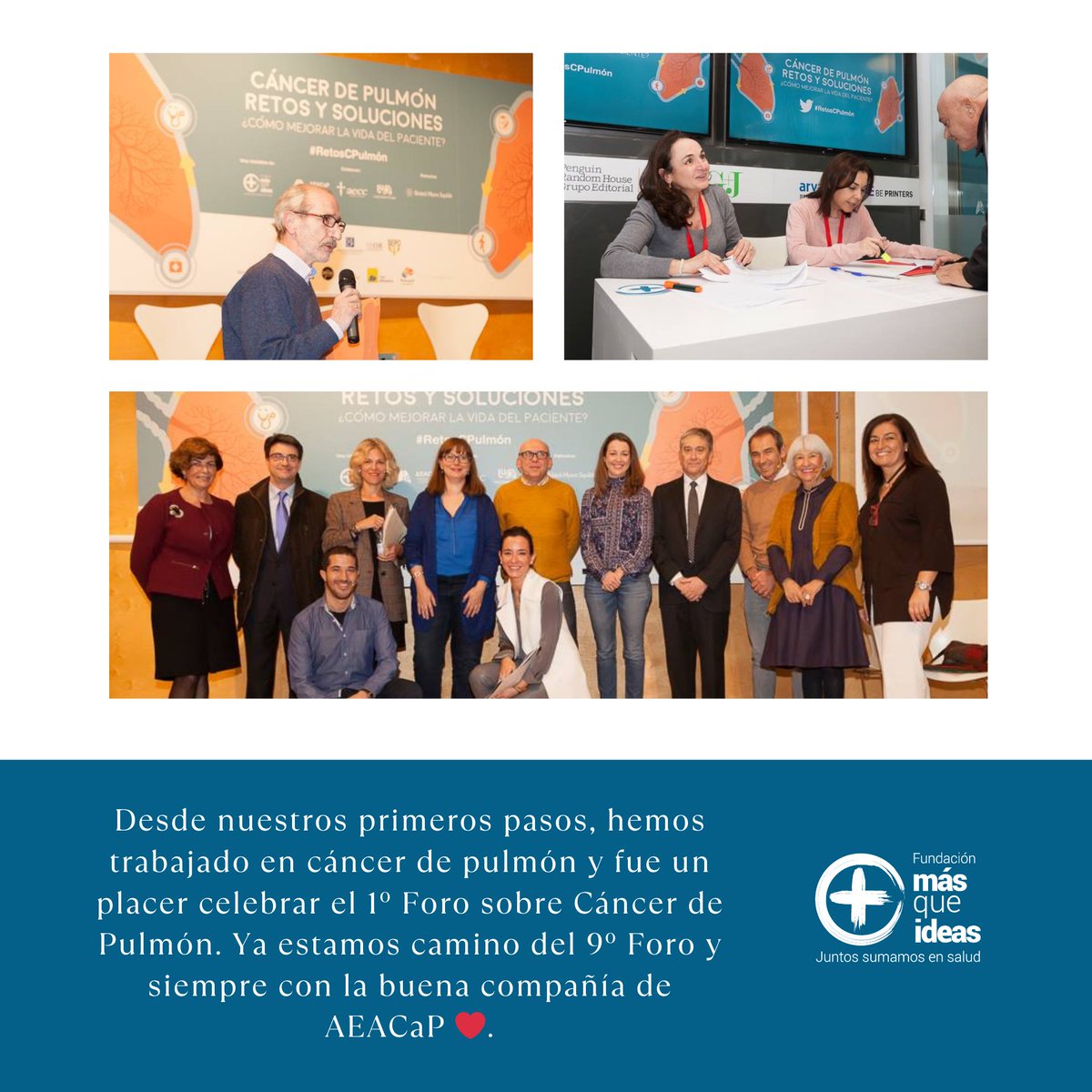 🫁En nuestro 2º año celebramos el 1º Foro sobre Cáncer de Pulmón... ¡el primero de muchos!

🥰¿Lo más importante? Este foro fue el principio de una gran amistad, cariño y trabajo conjunto con <a href="/AEACaP/">AEACaP</a>

#AniversarioMQI #AniversarioMQI10  #ContigoSumamos10 #SumandoEnSalud