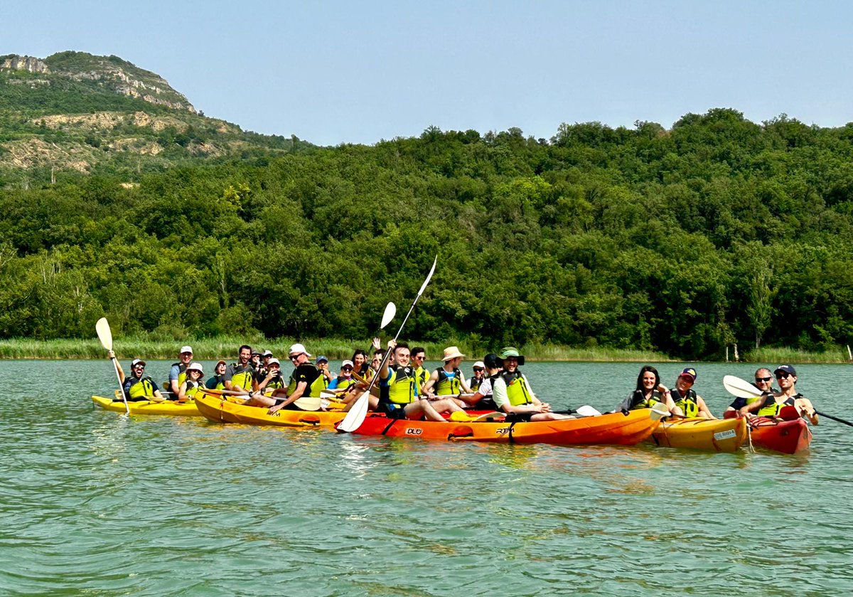 IEEC_space's tweet photo. El passat divendres vam gaudir d’una jornada a la serra del Montsec amb els i les companyes de l’#IEEC!
Amb una visita a l’Observatori del Montsec, un dinar tots plegats i un passeig en caiac al pantà de #Terradets!
Moltes gràcies a tots aquells que ens vau acompanyar!
#SantEstevedelaSarga #teambuilding #OdM #recerca #astronomia #comunicacions