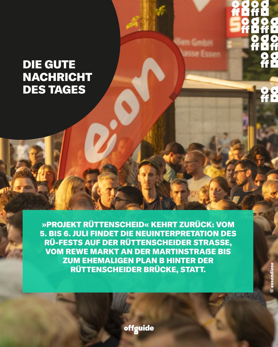 offguide's tweet image. Auf den 5 Bühnen treten am FR + SA rund 40 Künstler*innen auf. Auf kulinarische Köstlichkeiten könnt ihr euch natürlich auch wieder freuen. Dazu gibt es ein Areal + Aktionen für Kinder und Familien. Wie das Rü Fest ist es ein Festival für alle! #strassenfest @essendiese #offguide