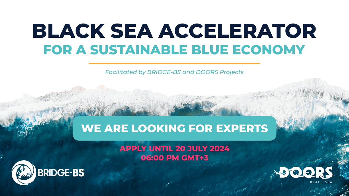 BRIDGE Black Sea (@bridge_blacksea) on Twitter photo 📢Opportunity alert!
#H2020 BRIDGE-BS partner <a href="/BSECorg/">BSEC Organization</a> is looking for experts to join our team to support the implementation of #BlackSeaAccelerator 2nd Call to foster sustainable #BlueEconomy in #BlackSea.
Apply until 20 July 2024!
Check out the call: bridgeblacksea.org/index.php/2024… 📢Opportunity alert!
#H2020 BRIDGE-BS partner <a href="/BSECorg/">BSEC Organization</a> is looking for experts to join our team to support the implementation of #BlackSeaAccelerator 2nd Call to foster sustainable #BlueEconomy in #BlackSea.
Apply until 20 July 2024!
Check out the call: bridgeblacksea.org/index.php/2024…