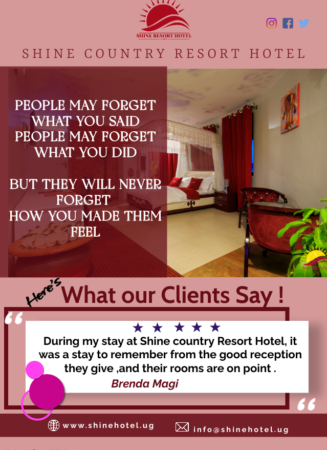 ShineCountryRes's tweet photo. "feel at home away from home",
"Shine comfortably" @ShineCountryRes 
📱or WhatsApp , +256 752 943752
☎️0392000850 https://t.co/CC2kU5l3iy