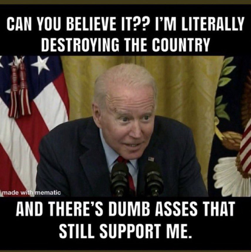 SamJuneau's tweet photo. @DC_Draino Biden doesn’t respect anything except where he can get his next million….and if it’s on the backs of hard working Americans, he’s perfectly fine with that! Biden sucks…he is a career political criminal! #FireBiden https://t.co/rzqgzhToMj