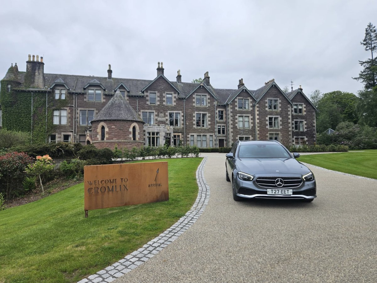 EdExecTravel's tweet image. Here we are again at @CromlixHotel near Dunblane as part of a tour.

The luggage-carrying capacity of our @MercedesBenz E-Class Estate came in really handy on this trip – 615 litres with the seats up!

#CromlixHotel #Dunblane #Scotland #ScottishTours #TourofScotland #Mercedes