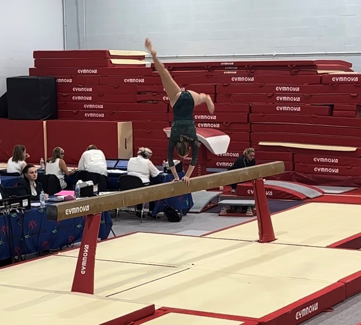 RipleySport's tweet photo. A big well done to Amelia B (Year 8) who competed in her first National gymnastics competition in Leicester this weekend. A fantastic experience, especially getting a PB on the bars! What a brilliant achievement!! 🔵🔴 https://t.co/7CuHdWSXOO