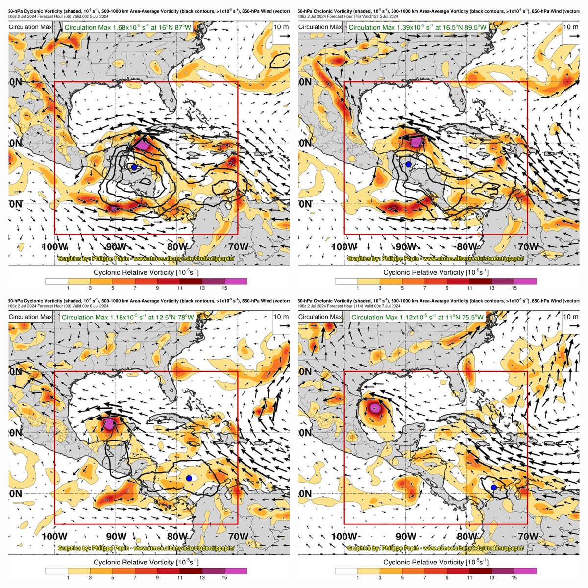 GuillermoJovelR's tweet photo. 🌀✔️
BERYL no tendrá influencia directa sobre nuestro territorio. No obstante, configurará un evento ligero y corto de CAG: CAG0324, entre el 05 y 06, aumentando las precipitaciones. Una situación atemporalada es un escenario probable. 
05, se perfila como el día con más lluvia. https://t.co/BShbdpZ4eT