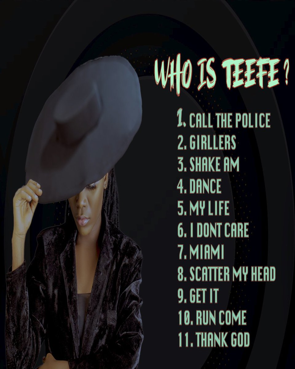 teefe_real's tweet photo. I present to you the tracklist for my #Album "who is teefe" - a true reflection of my passion for music and dedication to the craft. I can't wait for you to explore each track and I hope it inspires you, uplifts you and take you on a journey of self-discovery. https://t.co/opEVG8osfq