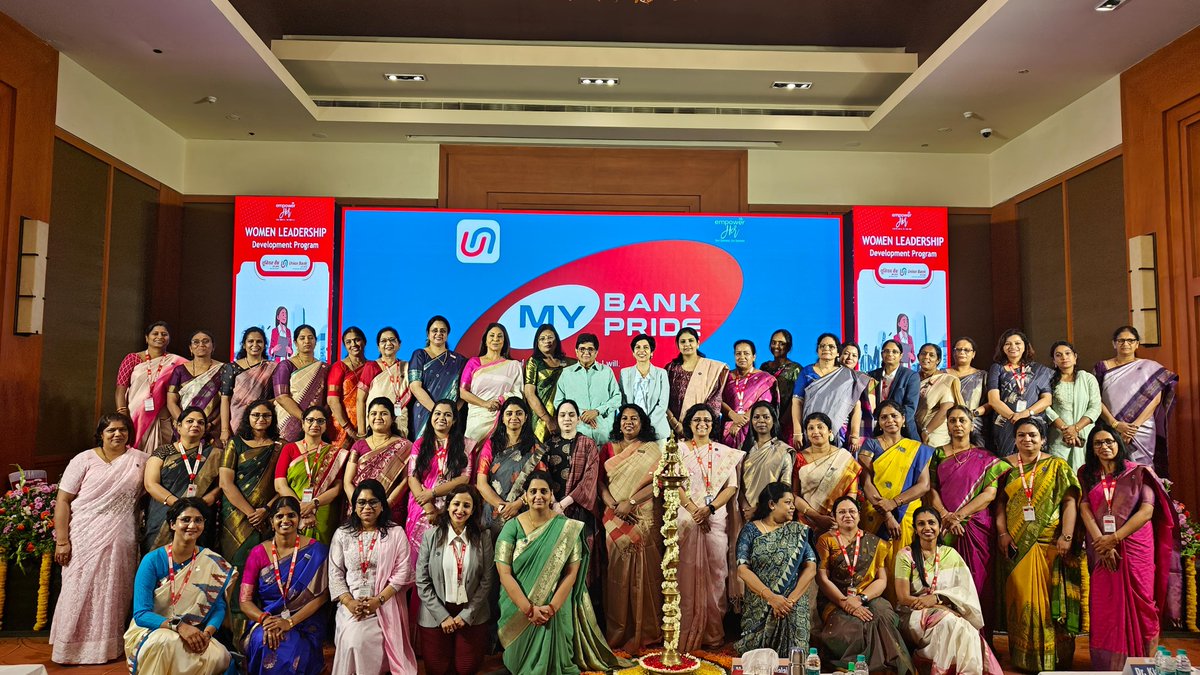 UnionBankTweets's tweet photo. At the Women Leadership event conducted by #UnionBankOfIndia in Coimbatore, three esteemed speakers, Dr. Kiran Bedi, Ms. Shefali Shah, and Major Vandana Sharma, shared inspiring insights on women leadership and empowerment. The event featured MD & CEO A. Manimekhalai, who delivered a powerful message emphasizing the importance of fostering entrepreneurial skills among young women and strengthening the bank's commitment to growth and innovation.

#GoodPeopleToBankWith