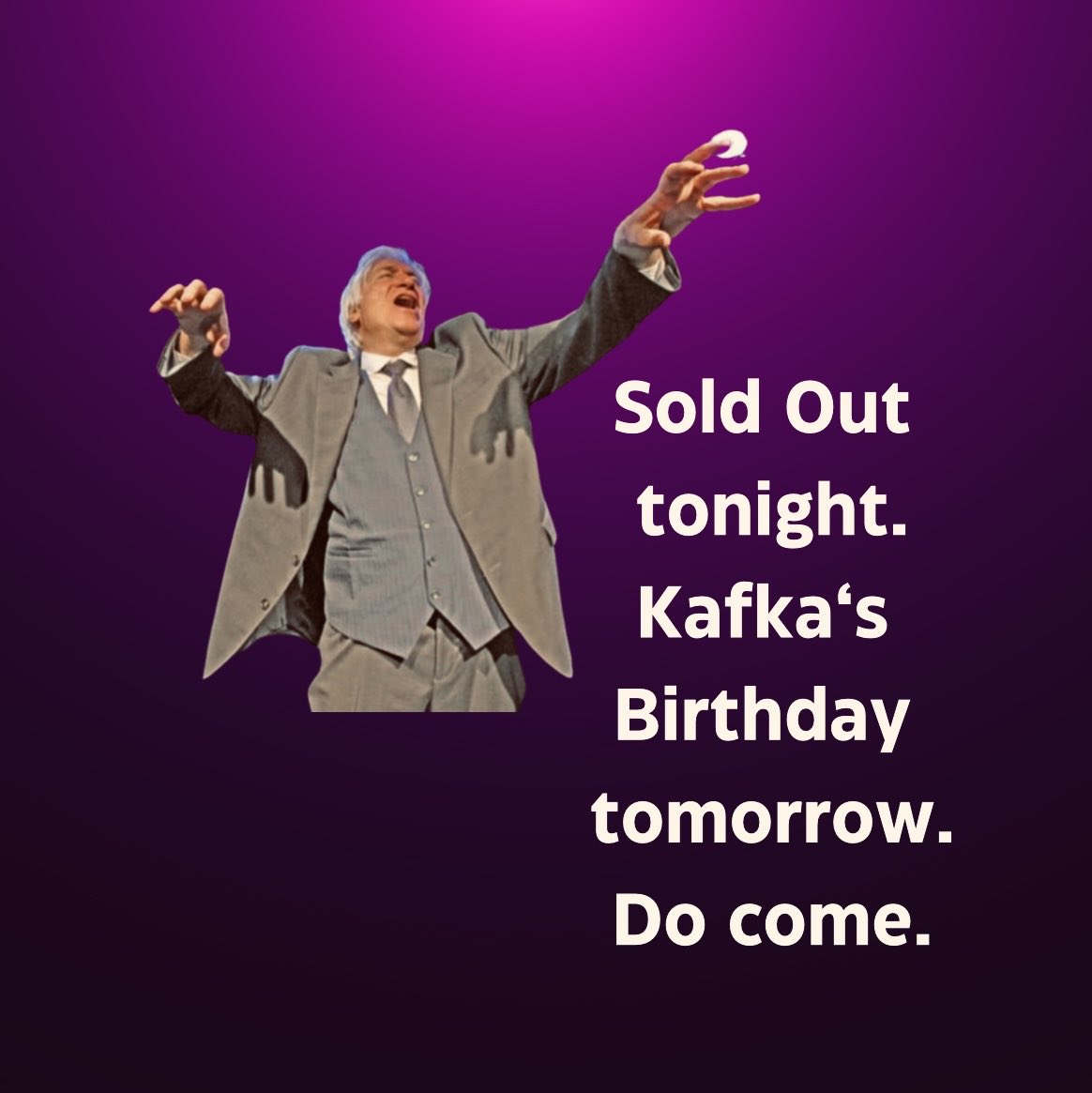 Kafka by Jack Klaff

Book now: 
finboroughtheatre.co.uk/production/Kaf…

<a href="/finborough/">Finborough Theatre</a>

Until July 6
 
#Kafka  #Fringepick  #topshow #showoftheyear #Defiesdefinition #Londontheatre