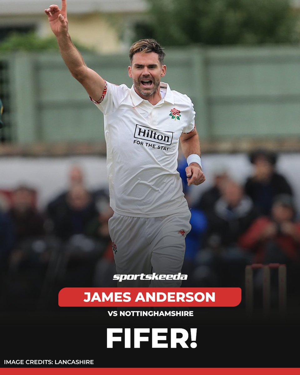 Sportskeeda's tweet photo. ๐๐ - Overs
๐ฎ - Maidens
๐๐ - Runs
๐ - Wickets
James Anderson's first spell against Nottinghamshire in County Cricket! ๐๐ฅ
#JamesAnderson #LANvNOT #CountyCricket #Sportskeeda https://t.co/DLRnFk4rJJ