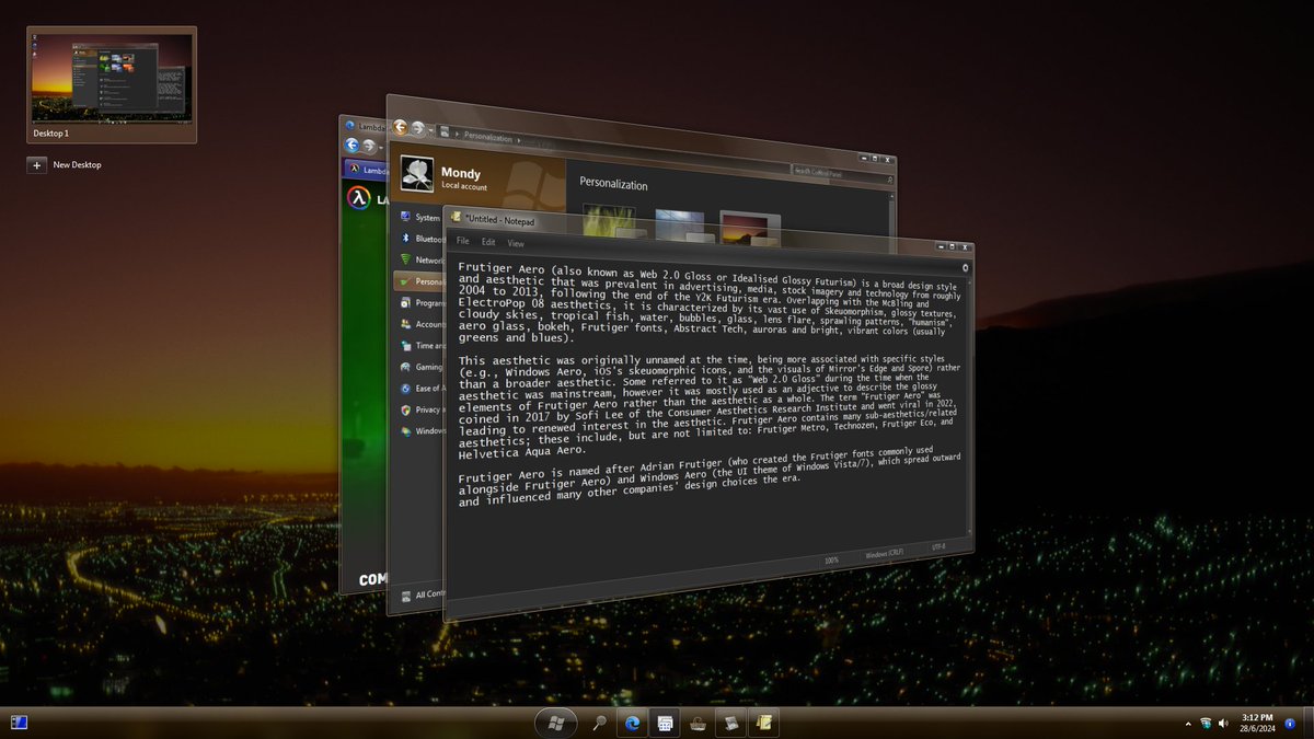 (Concept) Windows Avalon Valley

Post-reset Longhorn, reborn.