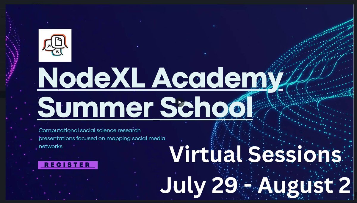 NodeXLAcademy's tweet image. Learn about methods for studying social media based on network analysis of the collection of connections created when people post and reply.

eventbrite.com/e/2024-summer-…

#AcademicChatter #PhDChat #NodeXL #Marketing #summerschool