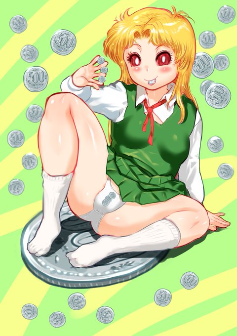 #緑沢みゆき
明日から新札が発行されるそうですね 
新しいお金と言えば 
500円玉が衝撃的でした。 
500円玉と言えば 
500円玉で宿題以外何でもしてくれるという
 緑沢みゆき先生の燃える女さっちゃんなのですが
 幸い描いていた落書きがありましたので
 いい機会ですので置いておきます。 