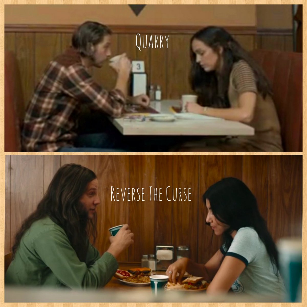 LMG_saltymofo's tweet photo. 70s aesthetics &amp; LMG go together like traffic &amp; weather ☮

#loganmarshallgreen #quarry #reversethecurse #screenshot #movie #tvshow #couples #70s #sameshot https://t.co/eQFmZTr0Th