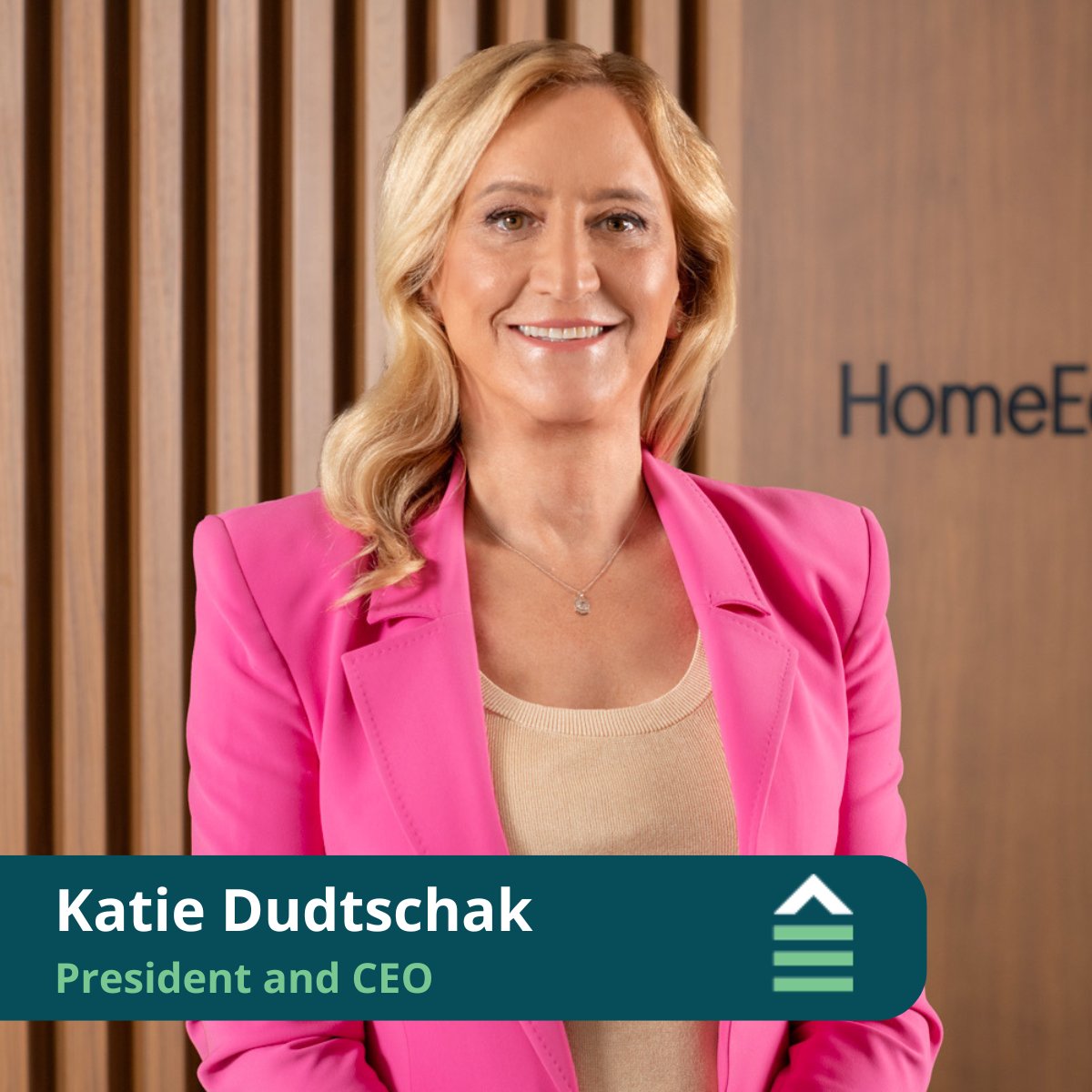 Please join us in officially welcoming Katie Dudtschak as our new President &amp; CEO at HomeEquity Bank! 🎉Her dedicated and passionate leadership will continue to realize our mission of helping Canadians retire safely and comfortably in the homes they love. bit.ly/3W5ISvV