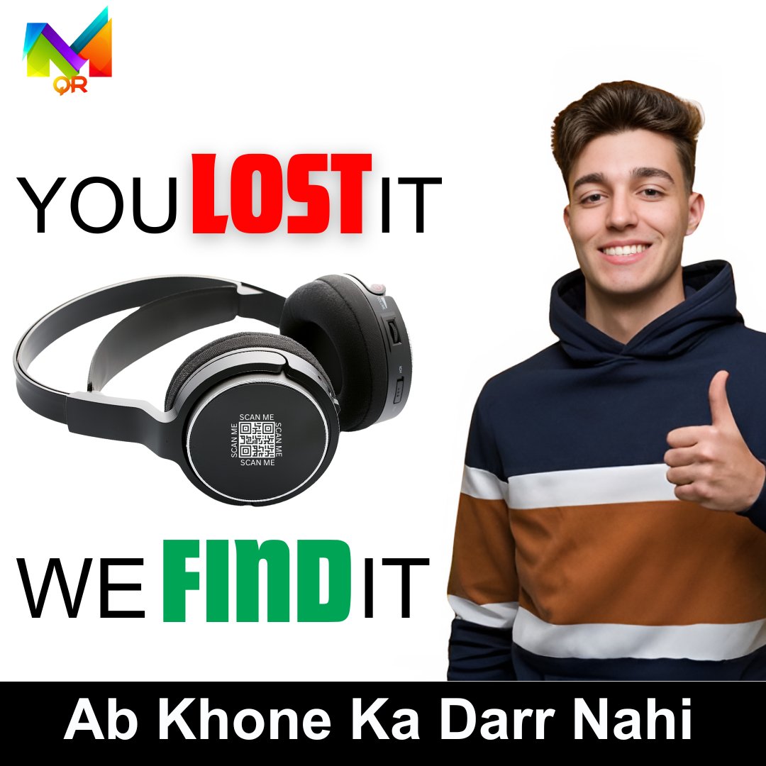MeraQR_Oficial's tweet photo. Lost your headphones? We’ll help you find them with our 24/7 Lost and Found Services.
For more details:
Visit our website - https://t.co/LWZKRqiA2j
Toll-free number - 1800 210 4567
#twitter #lostandfound #lifetimeservice #QRstickers #MeraQR #valuables #headphones #music #gym https://t.co/JlaiQlgzqe