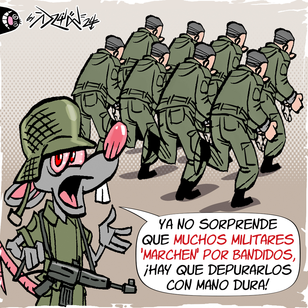 DiarioExtraEc's tweet photo. OPINIÓN 💬| Les compartimos la caricatura 'PULPERO: CADA VEZ MARCHAN MÁS 'MANZANAS PODRIDAS' ENTRE LOS MILITARES', de este martes 2 de julio de 2024, realizada por Adrián Peñaherrera.✏️
#MILITARES #DETENIDOS #CASO #FEMICIDIO #SUBTENIENTE #AIDITAATI #OBEJTOS #ACOLITE #PPL #CÁRCEL https://t.co/vY0O8fXjqq