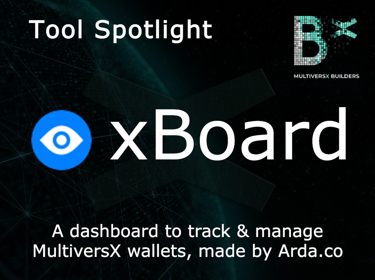 .<a href="/arda_org/">Arda</a> , a leading security firm on #MultiversX, has released <a href="/xBoard_app/">xBoard</a>, a #dApp for tracking &amp; managing wallets, making swaps and reviewing charts.
xboard.run

Previously on arda.run, xboard.run will now hold the board, swap and
