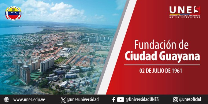 #Efeméride || 02JUL: Rómulo Betancourt, ex pdte de Venezuela, colocó la piedra fundacional de lo que sería la unión de dos comunidades que ya existían antes: San Félix y Puerto Ordaz. Este acto dio origen a lo que hoy se conoce como Ciudad Guayana.  #OrgullosoDeSerVenezolano