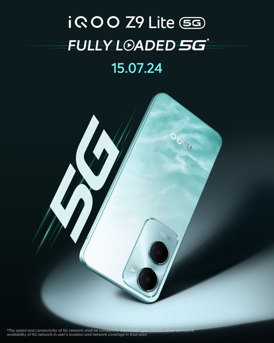 IqooInd's tweet photo. ๐๐ซ Introducing the new #FullyLoaded5G, #iQOOZ9Lite, launching on 15th July. It's more than just a phoneโit's a statement of speed and performance.
Know More - https://t.co/Bmry7cikIy
#FullyLoaded5G #iQOOZ9Lite #iQOO #AmazonSpecials #BlockYourDate https://t.co/aeatWtIegt