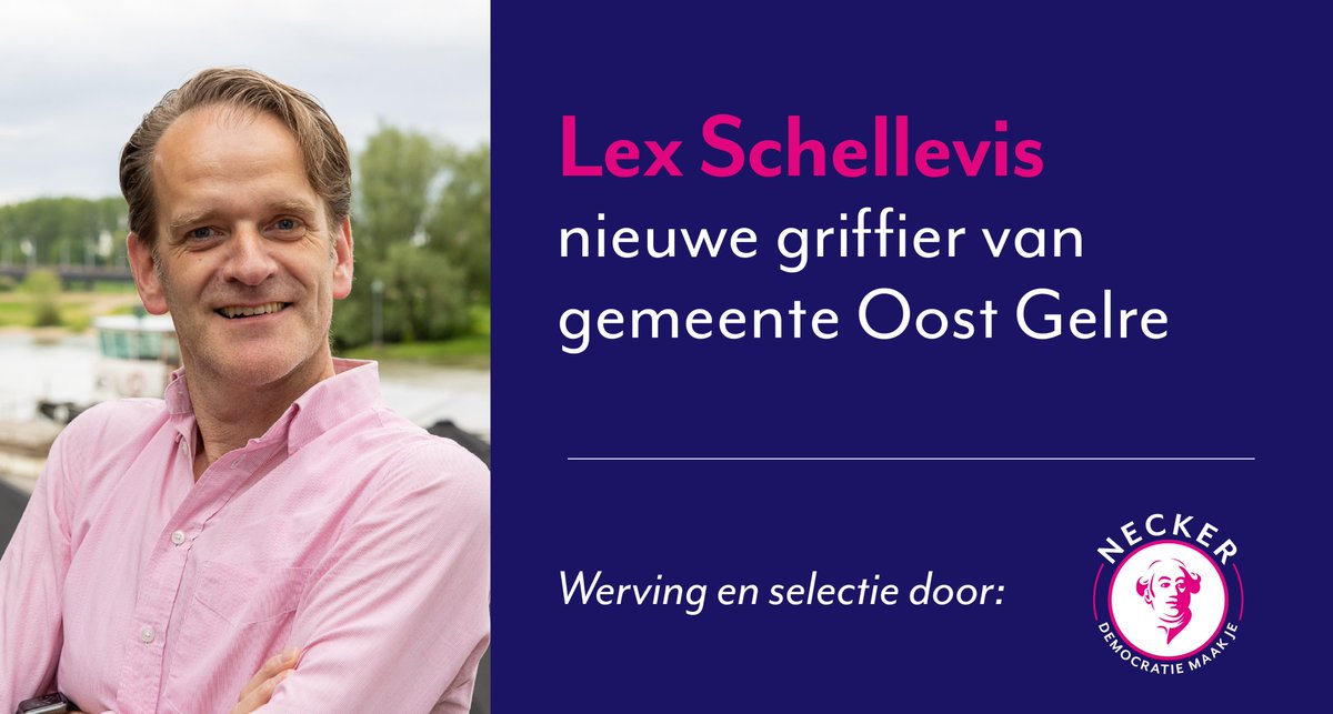 In Lex Schellevis heeft Gemeente Oost Gelre een verbindende griffier met passie voor de lokale politiek gevonden. Gefeliciteerd raad van Oost Gelre en Lex!