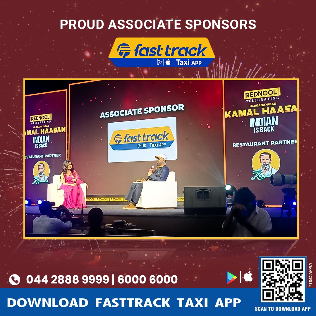 TaxiFastTrack's tweet photo. We're beyond excited to be associate sponsors of "Indian is Back🎥," celebrating Kamal Hassan's much-awaited return in Indian 2🎊.
#associatesponsors #indianisback #indian2 #fasttracktaxi #fasttrackcabs #chennaitaxi #kamalhassan #ulaganayagan https://t.co/0gqIpHHJZN