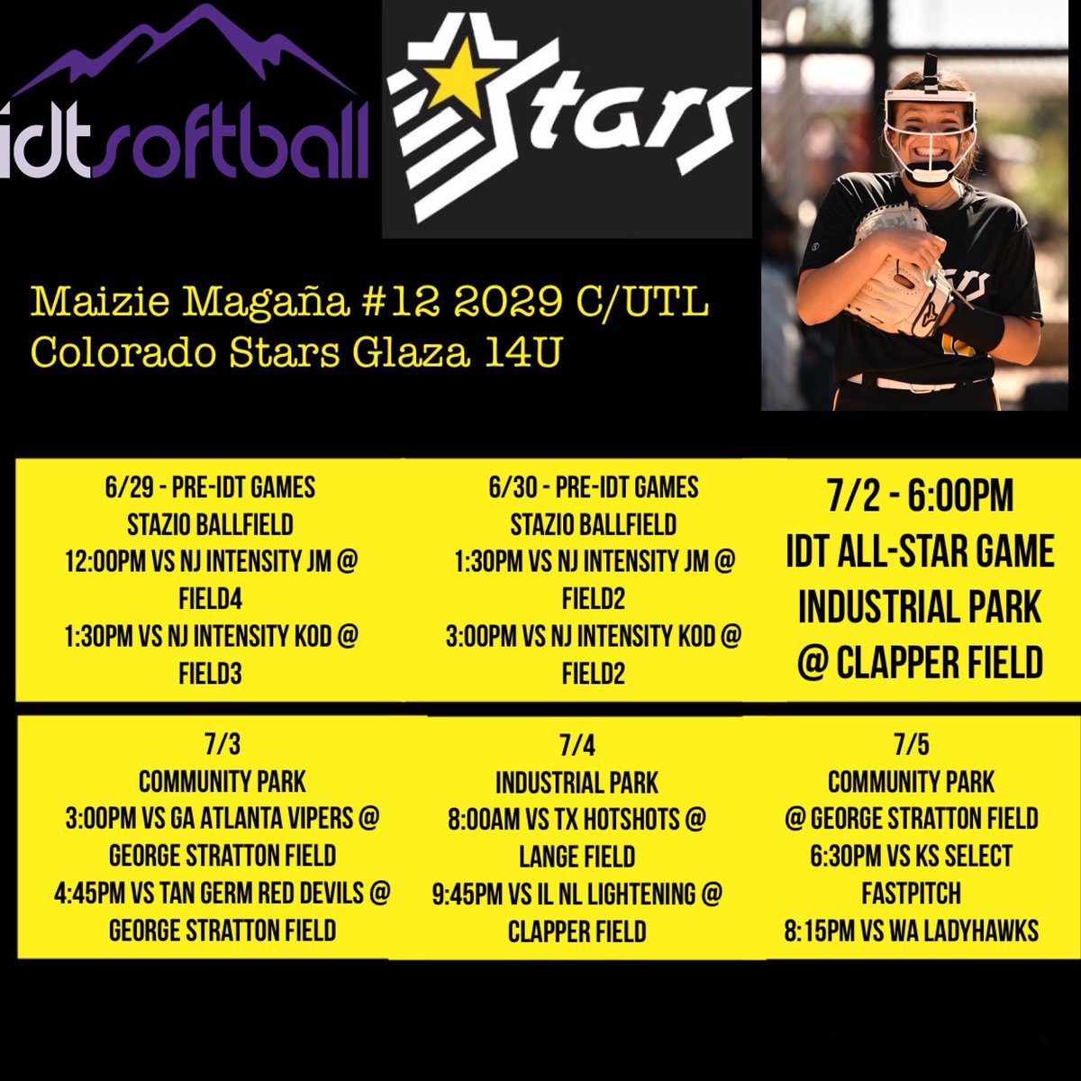 maiziemagana's tweet photo. @tagupSoftball @StarsdeThouars @BoulderIDT Can’t wait to play! https://t.co/Aw0RGt0Dgo