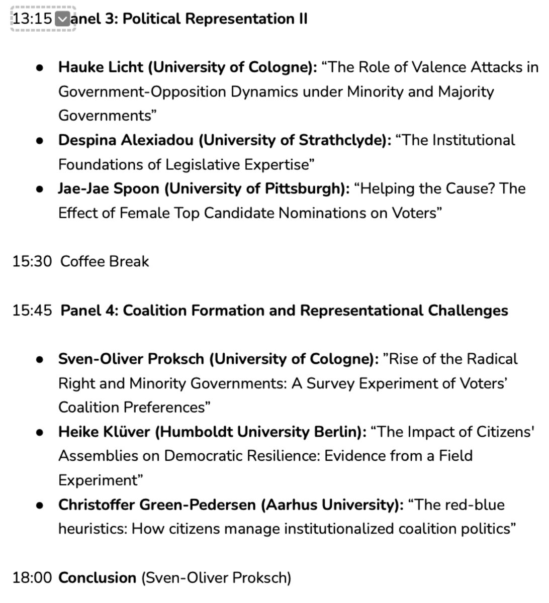 Looking forward to a full week of international political science in Cologne! 💪🎉We'll start with our second ERC-sponsored workshop on "Challenges of Representation in Modern Democracies" <a href="/UniCologne/">Universität zu Köln</a>! #MINORITYRULE 1/3